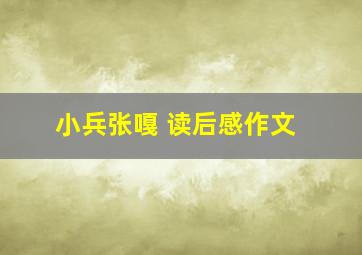 小兵张嘎 读后感作文